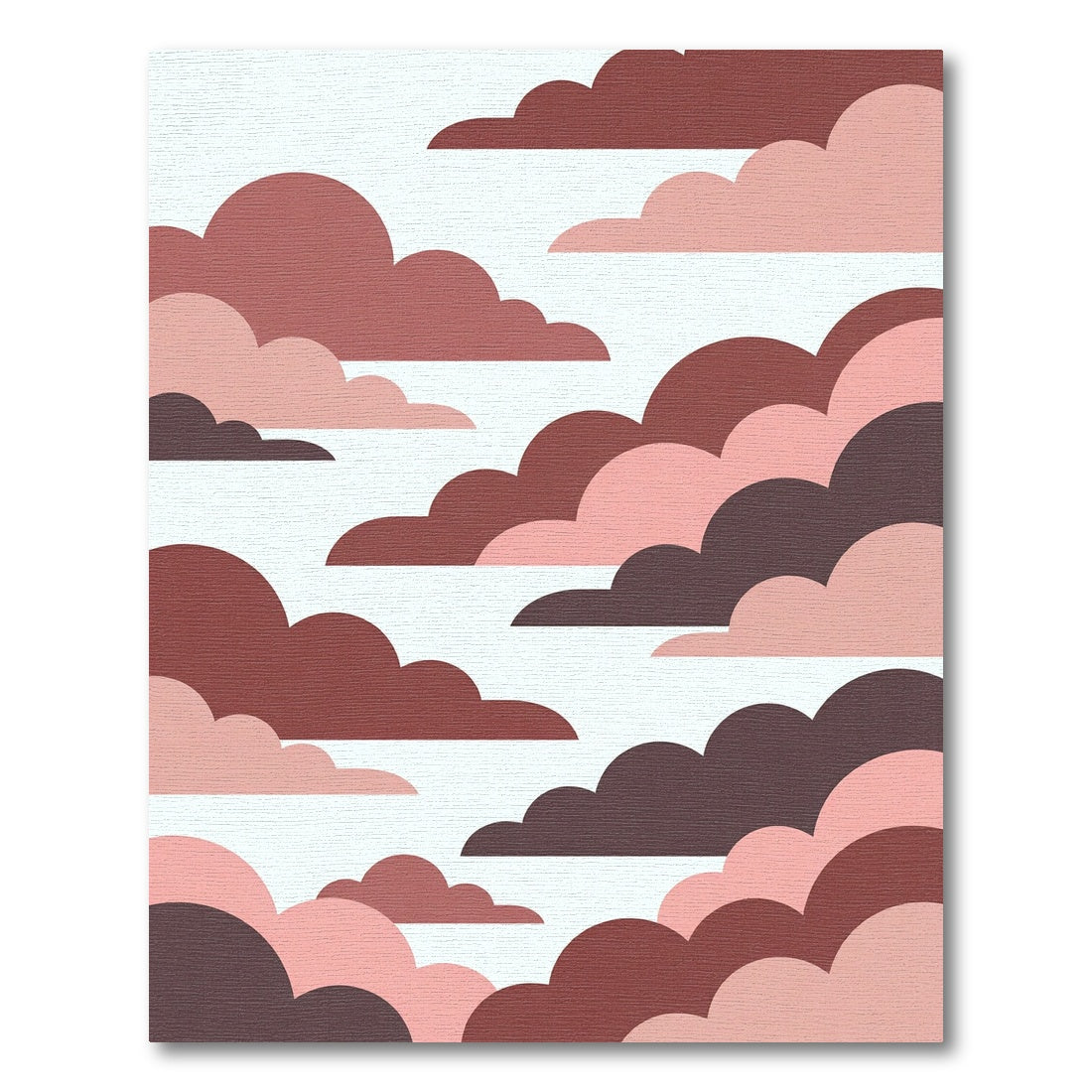 Crimson Pink Cloudscape Serene Sky Rug