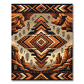 Earthy Geometric Southwestern Adobe Diamond Rug
