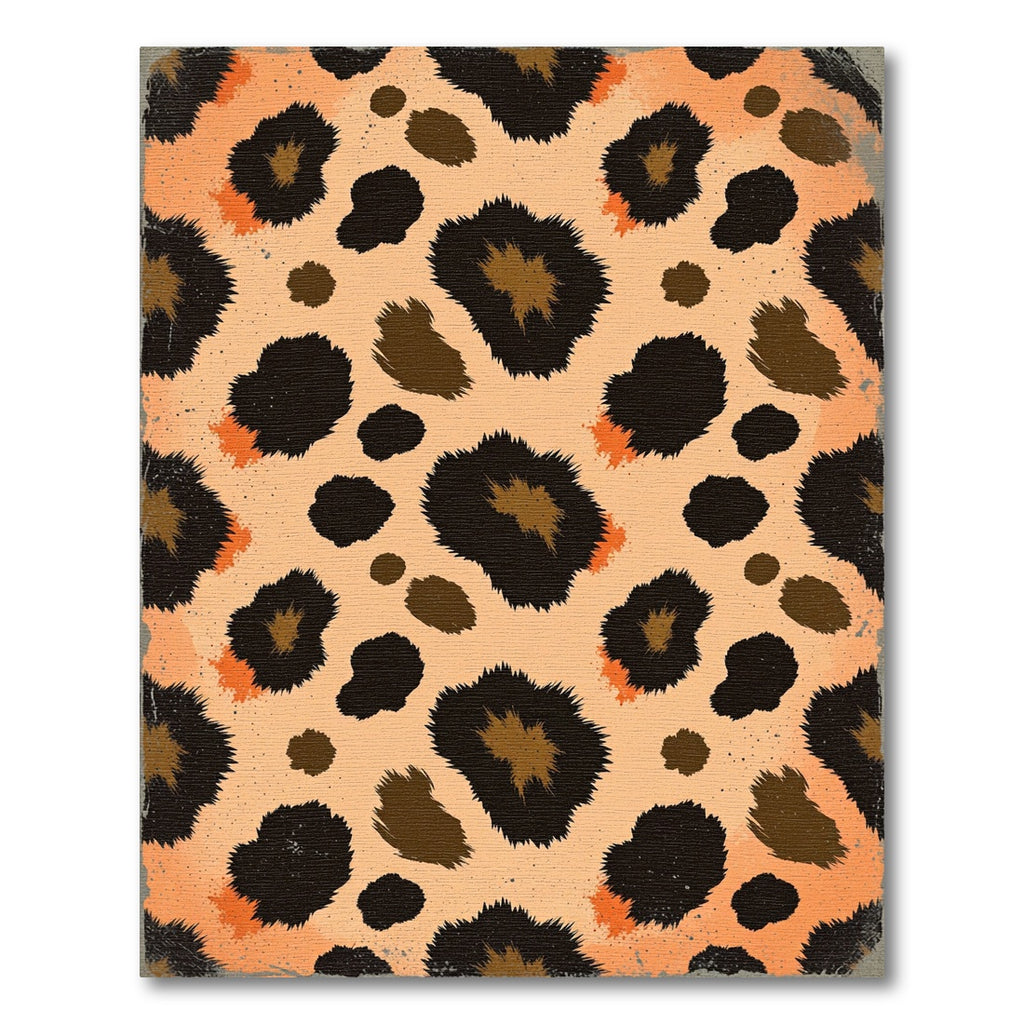 Bold Leopard Spot Spatter Print Rug