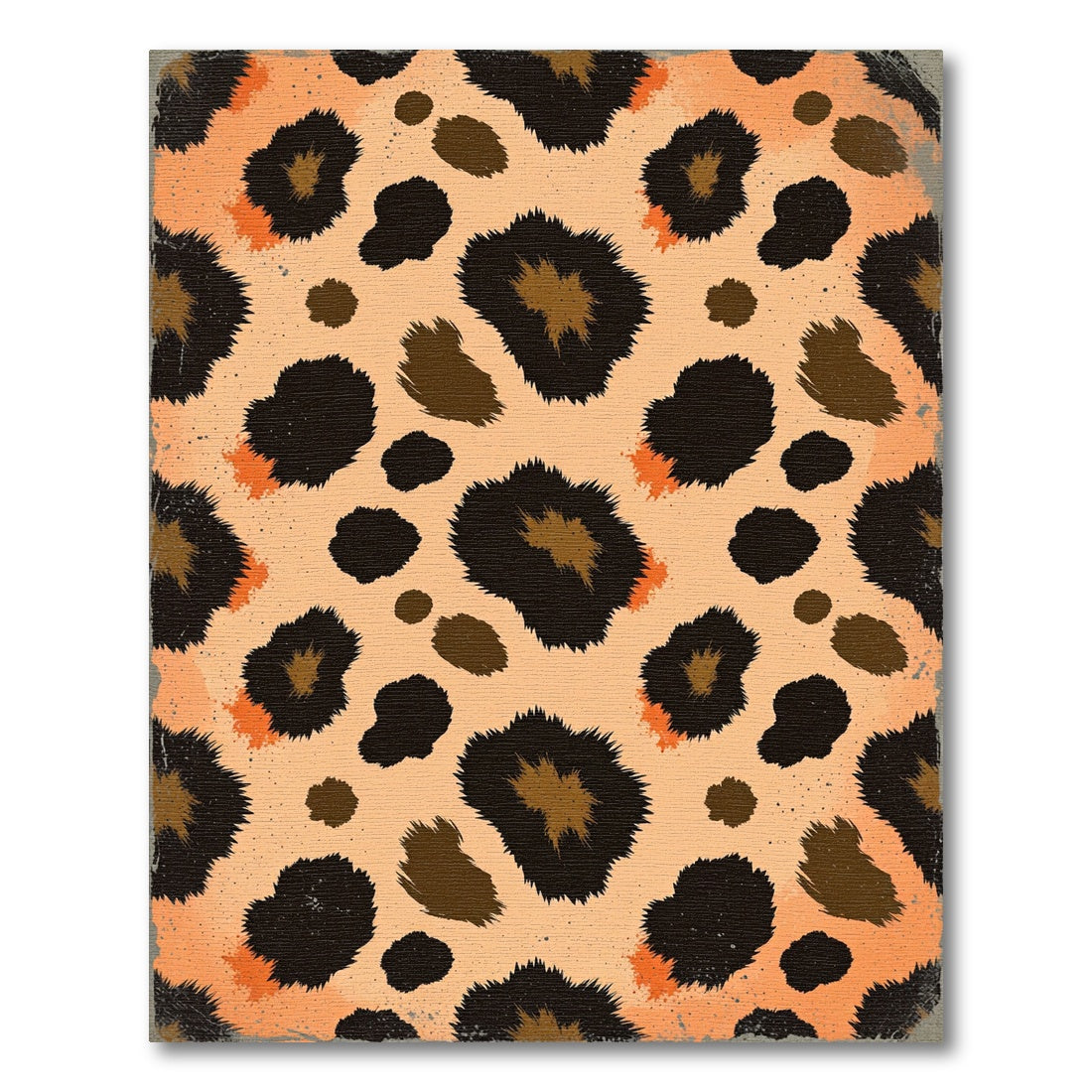 Bold Leopard Spot Spatter Print Rug