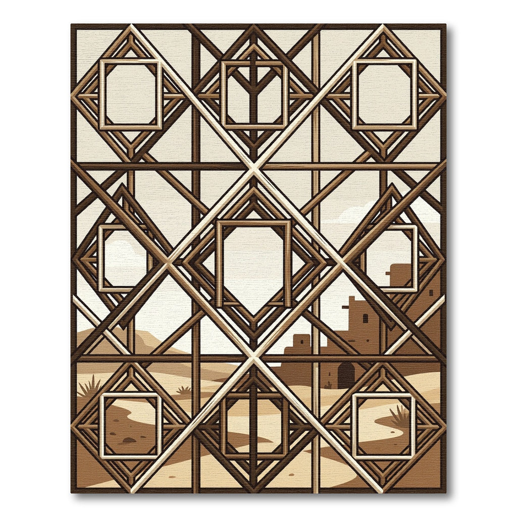 Geometric Desert Arch Window Rug