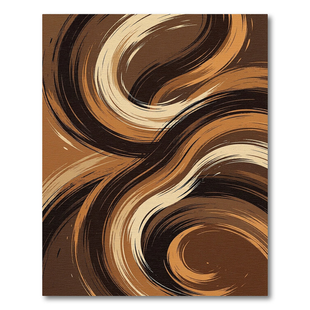 Rich Chocolate Swirl Texture Art Rug