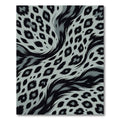 Monochromatic Gray Abstract Leopard Spots Rug