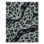 Monochromatic Gray Abstract Leopard Spots Rug