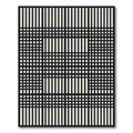 Graphic Black White Latticed Grid Rug