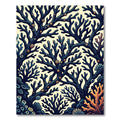 Deep Blue Coral Garden Medley Rug