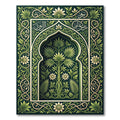 Emerald Botanical Arch Forest Green Rug