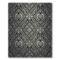 Silver Fish Vine Damask Rug