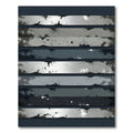 Grayscale Splatter Textured Horizontal Bands Rug