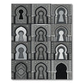 Monochromatic Arch Keyhole Medallion Rug