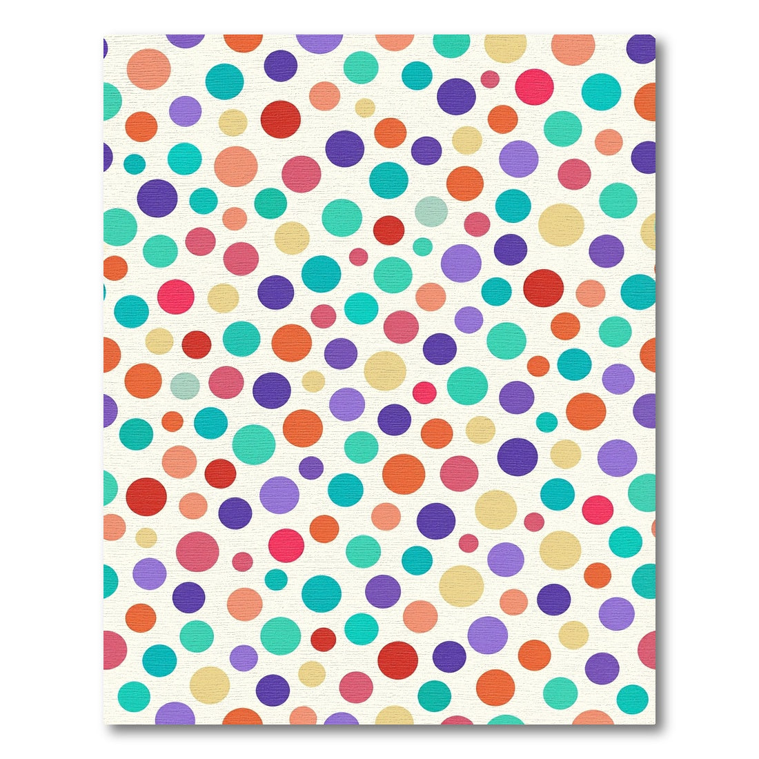 Vibrant Multicolored Polka Dot Celebration Rug