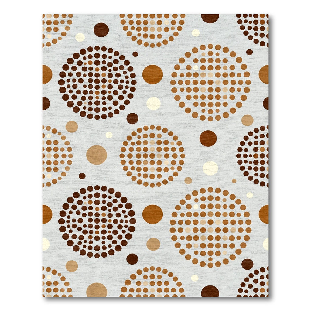 Brown Polka Dot Cluster Pattern Rug