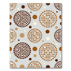 Brown Polka Dot Cluster Pattern Rug