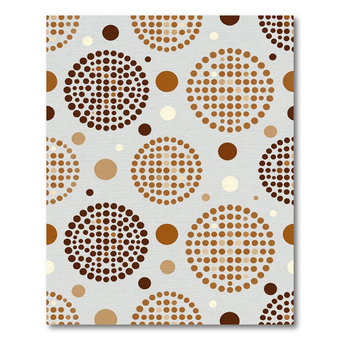 Brown Polka Dot Cluster Pattern Rug