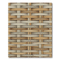 Woven Tan Beige Basketweave Texture Rug