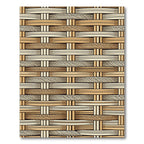 Woven Tan Beige Basketweave Texture Rug