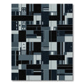 Monochrome Geometric Cityscape Abstract Rug