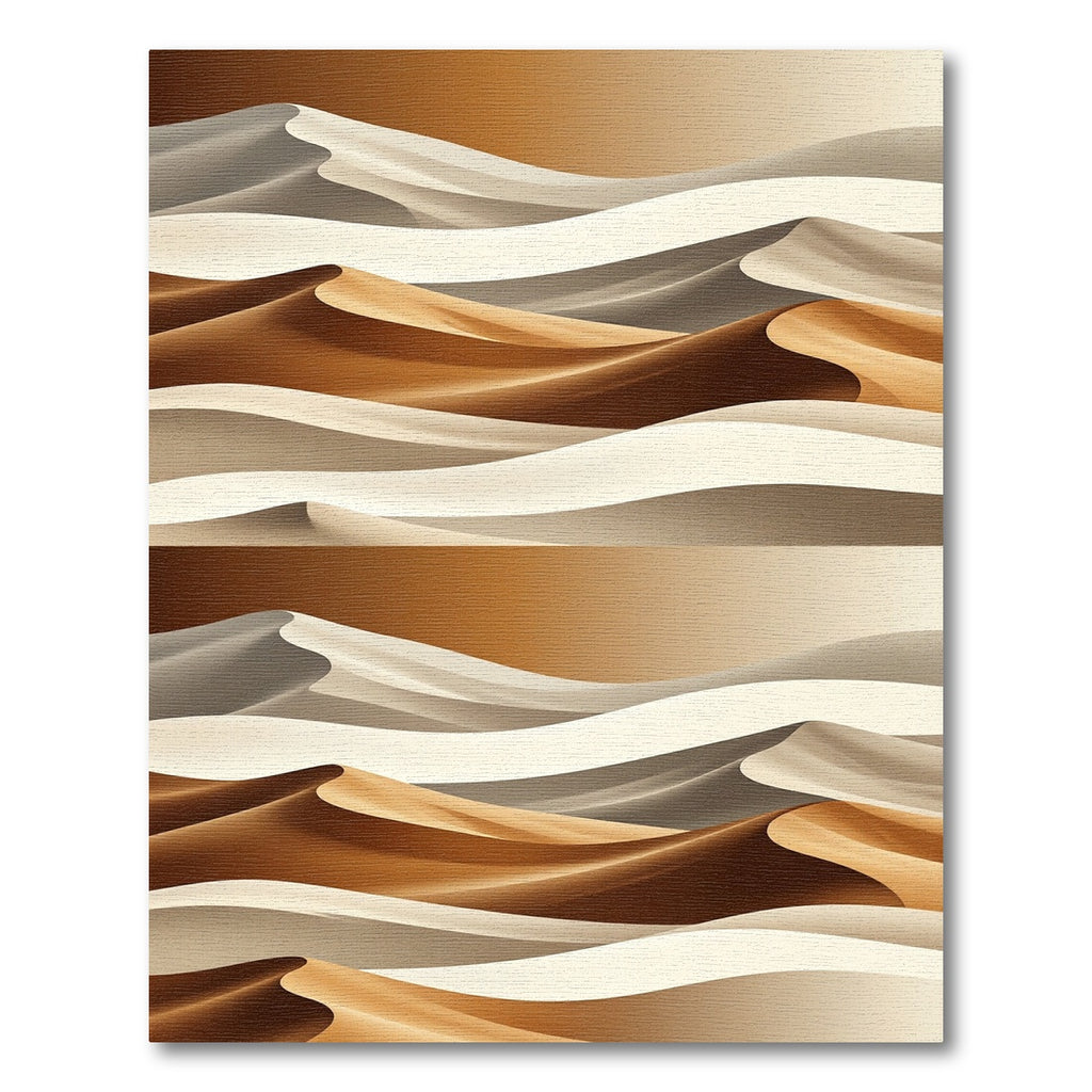 Abstract Golden Dunes Desert Wave Rug
