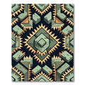 Sage Green Geometric Stone Aztec Area Rug