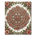 Antique Rose Floral Ornate Medallion Rug