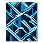Escher Infinite Blue Stairs Rug