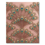 Gilded Peacock Feather Fan Radiance Rug