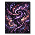 Swirling Cosmic Nebula Interstellar Galaxy Art Rug
