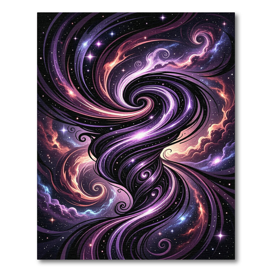 Swirling Cosmic Nebula Interstellar Galaxy Art Rug