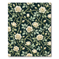 Elegant Cream Rose Vine Floral Rug