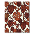 Lush Terracotta Tropical Monstera Foliage Rug