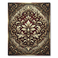 Ornate Golden Damask Crimson Royal Filigree Rug