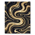 Black Gold Swirl Marble Rug