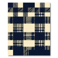 Bold Navy and Cream Gingham Check Rug