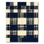 Bold Navy and Cream Gingham Check Rug