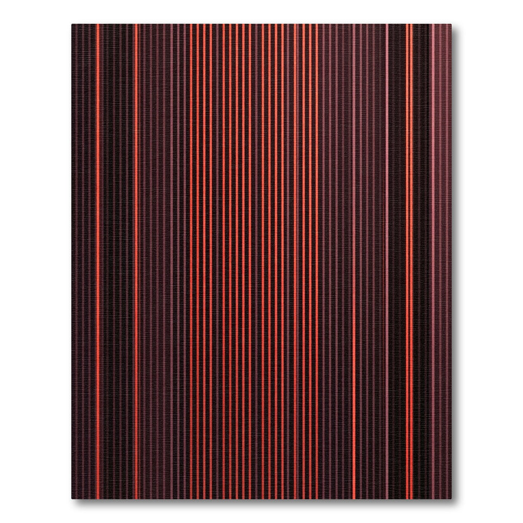 Crimson Orange Vertical Stripe Rug