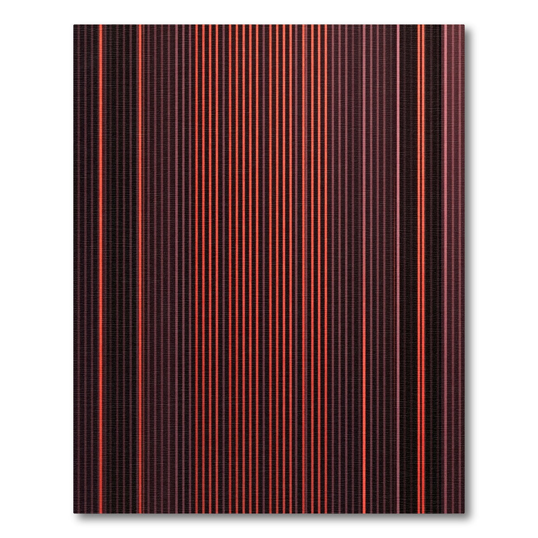 Crimson Orange Vertical Stripe Rug