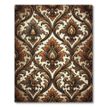 Ornate Brown Golden Acanthus Swirl Rug