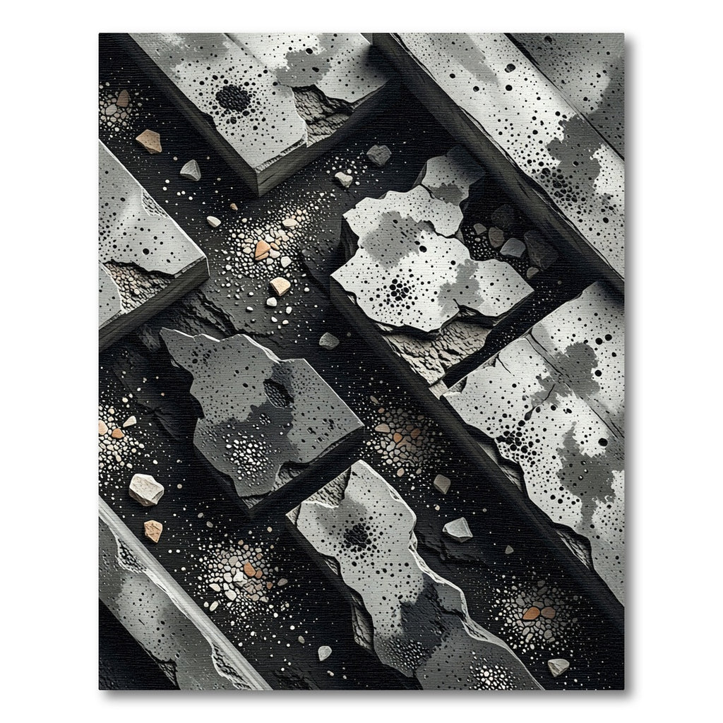 Abstract Stone Texture Speckled Rug