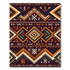 Earthy Southwestern Geometric Arrow Diamond Rug