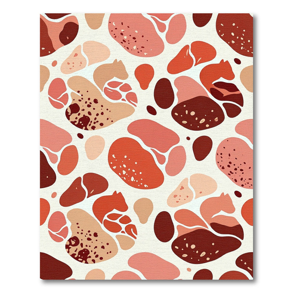 Terracotta Abstract Organic Forms Rug