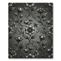 Monochromatic Floral Vine Embellishment Rug