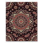 Crimson Cream Mandala Paisley Blend Rug