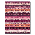 Tribal Maroon Orange Geometric Stripe Rug
