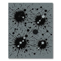 Modern Gray Ink Splatter Abstract Art Rug
