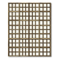 Natural Wood Lattice Marble Panels Rug