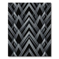 Sophisticated Monochrome Geometric Chevron Rug