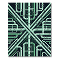 Mint Green Industrial Pipe Abstract Rug