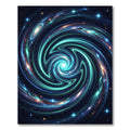 Cosmic Blue Swirl Interstellar Galaxy Rug
