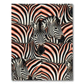 Coral Zebra Stripe Animal Whimsical Rug