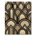 Art Deco Golden Arch Geometric Rug